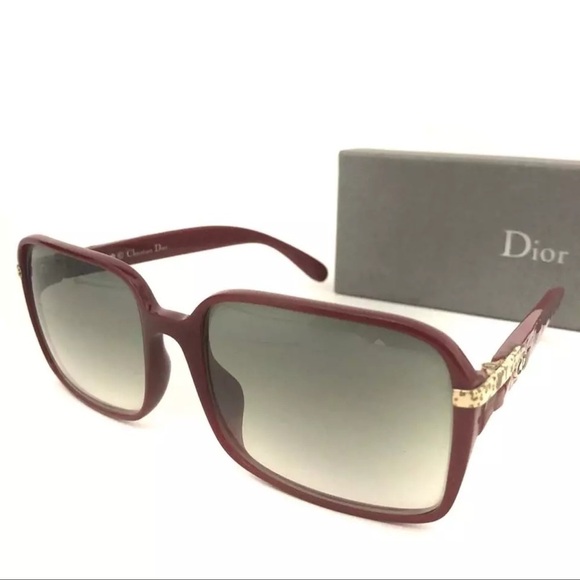 Authentic Christian Dior CD Logo bordeaux eyewear sunglasses - Picture 9 of 12